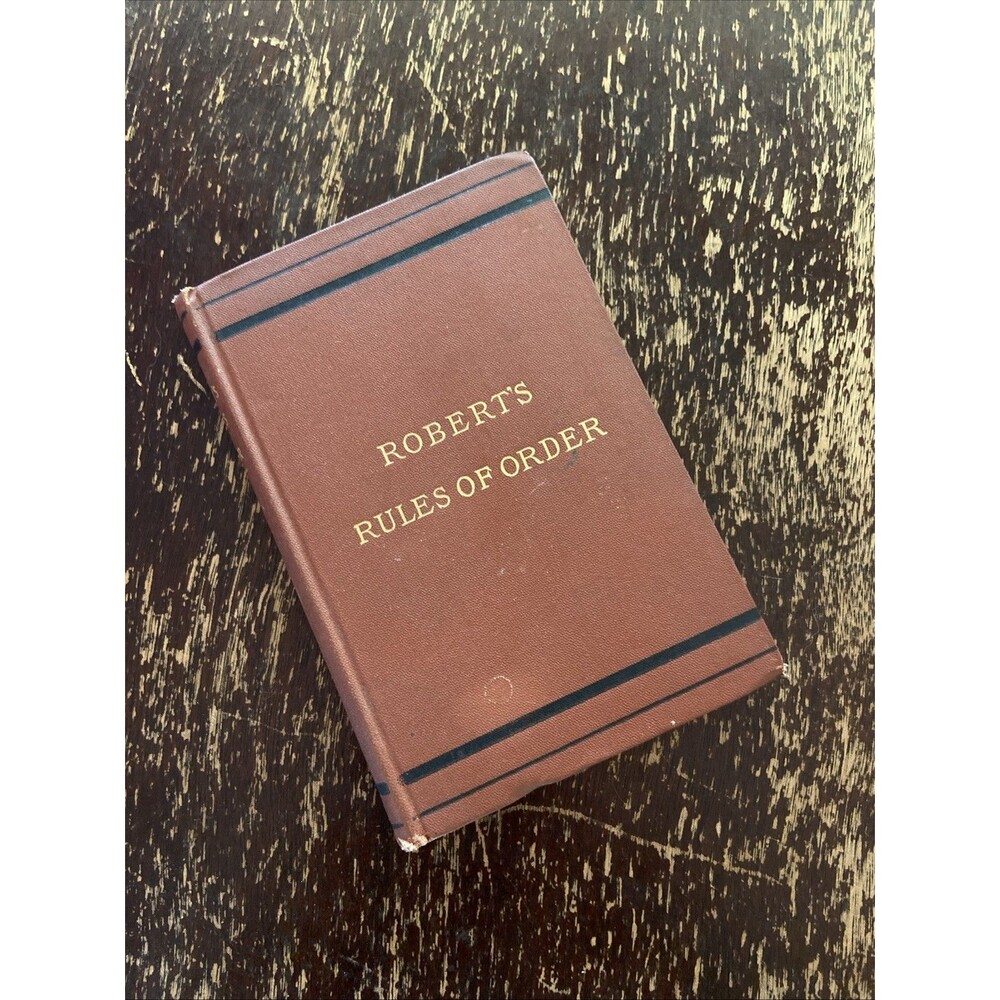 Antique 1901 Roberts Rules Of Order Hardcover Book Pocket Edition